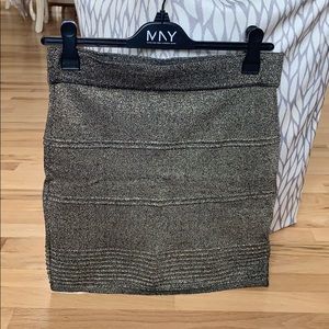 NWT Gold and Black Sparkle Pencil Skirt